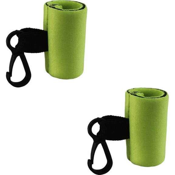 Birdz Eyewear 2 Green Clip-On Neoprene Sleeve Lip Balm Holsters Lipstick Holder Key Chain