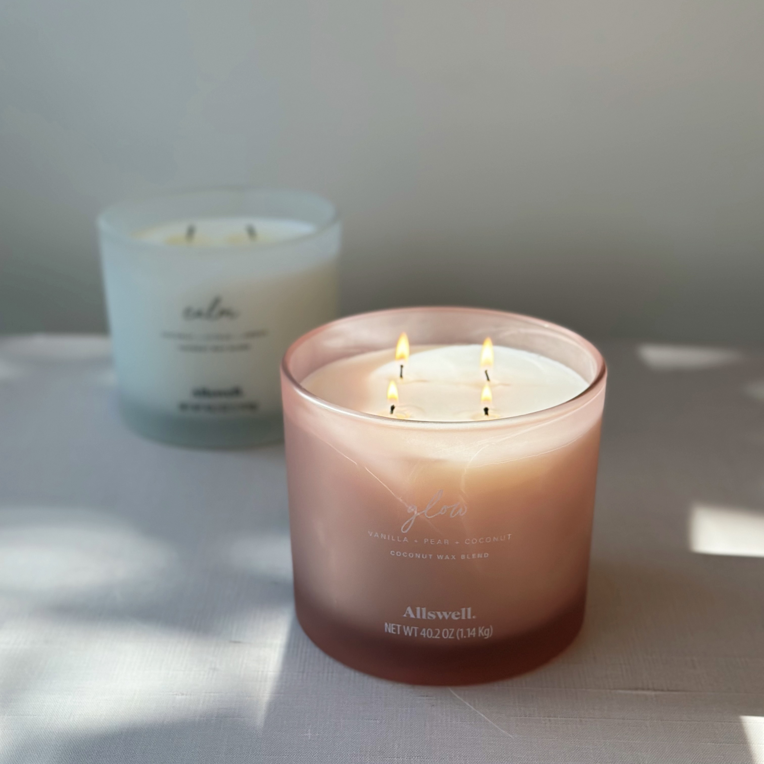 Allswell Glow 4-Wick Scented Spa Jar Candle, Vanilla Pear Coconut photo 6