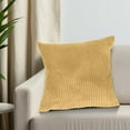 thumbnail image 7 of PONPRNGY Throw Pillow Covers Decorative 1Pc Soft Velvet Corduroy Striped Square Cushion Cover for Bench Couch Decor, 19 x 19 inch, 7 of 7