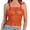 Orange, variant on Kureaily Stylish Women's Tank Tops For Parties And Nightclubs Rhinestone Sleeveless Crop Top For A Seductive Basic Cotton Camisole