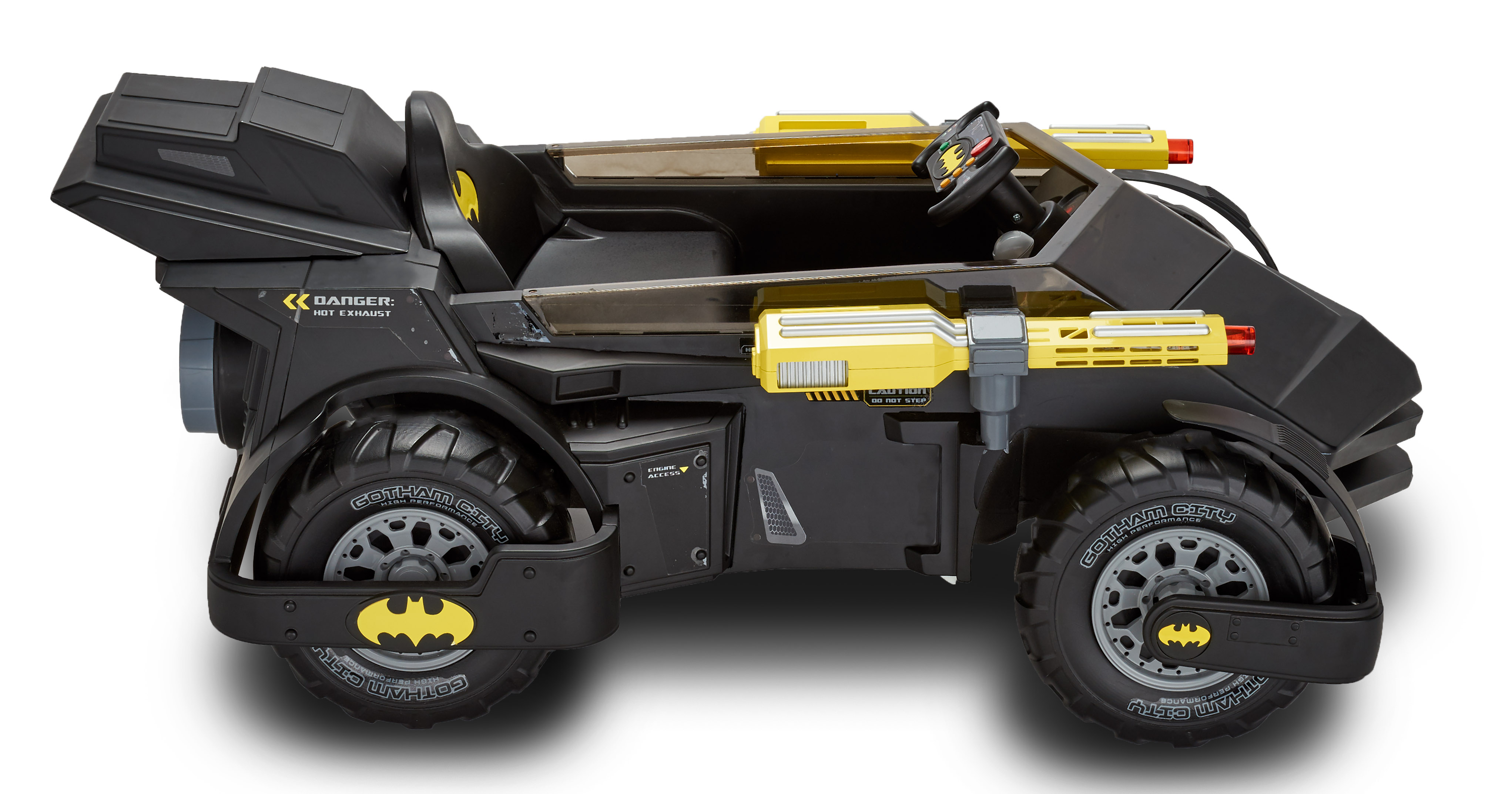 6 Volt DC Comics Batman Batmobile Battery Powered Ride-on - Features Light up Cannons and Sounds! - image 3 of 12