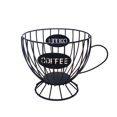 thumbnail image 2 of Creativa taza de café de hierro forjado con base en forma de cesta de adornos de metal para guardar cápsulas de café, 2 of 6
