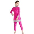 thumbnail image 6 of Shadoumai Full Coverage Long Sleeve UPF 50+ Sun Two Piece Swimsuit With Skirt For Girls,Mermaid Swimsuit For Girls 4-6, 6 of 8