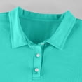 thumbnail image 5 of Domuza Mens Polo Shirts Short Sleeve Lightweight Breathable Quick Dry Outdoor Golf Sports Shirts with Pocket Cyan 3XL, 5 of 9