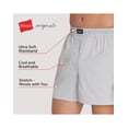 thumbnail image 6 of Hanes Originals Ultimate Men's Cotton Stretch Woven Boxer Underwear, Plaids/Prints, 3-Pack Small Grey White Checkers XL, 6 of 6