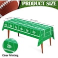 thumbnail image 2 of 3-Pack Football Plastic Tablecloth Set - Waterproof & Oil-Resistant, Each 54" x 108" - for Game Day, Tailgate, Super Bowl, Birthday Party Decorations (Green, Brown, Black Designs), 2 of 7
