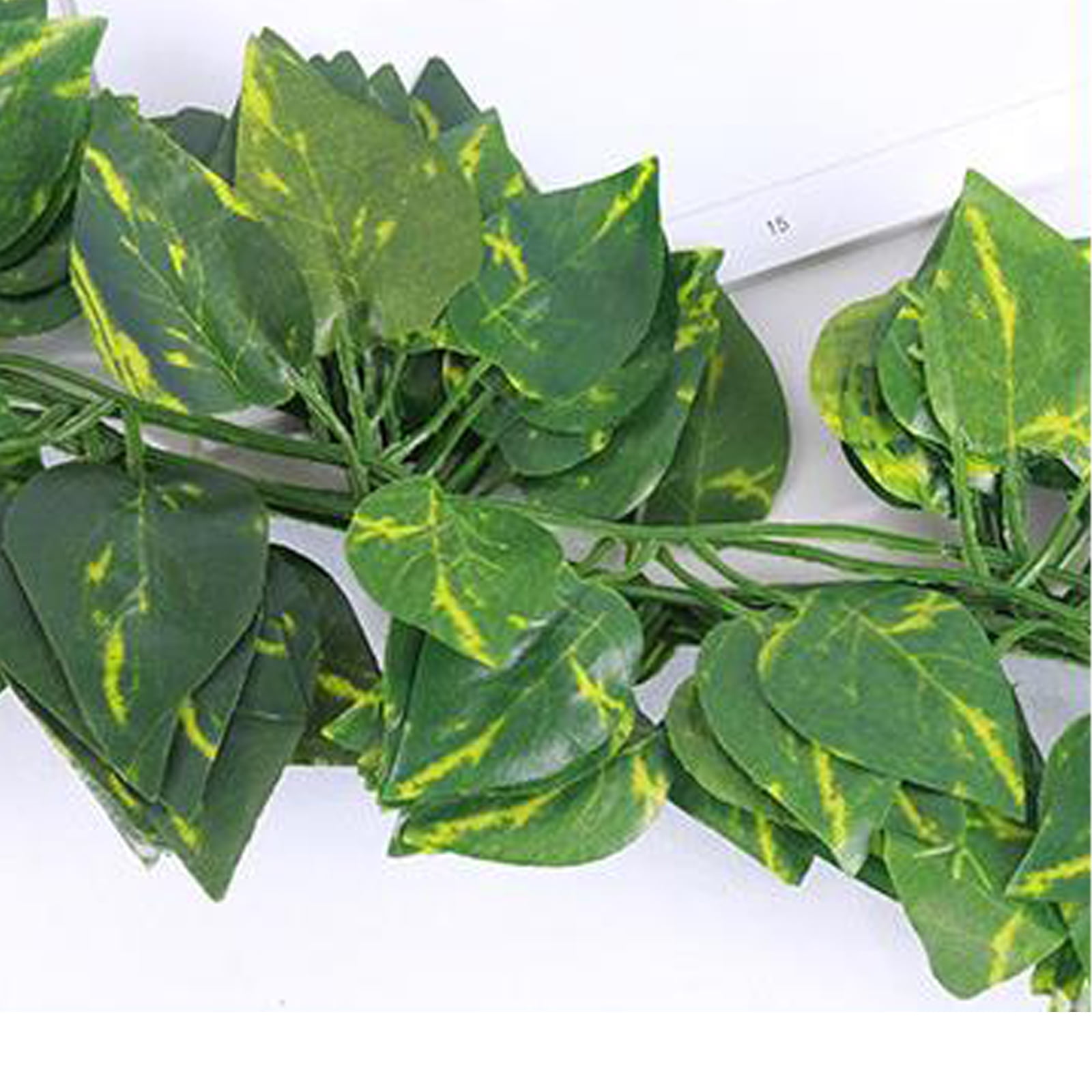 84FT 12 Strands Artificial Ivy Greenery Fake Green Leaves Hanging Vine Plants Silk Epipremnum Aureum Leaves Vine Garland for Wall Wedding Party Home Decor