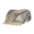 thumbnail image 2 of Soft Chic Pink and Gray Striped Handloomed Throw Blanket, 2 of 4