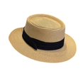 thumbnail image 2 of HuangHuanChen Sun Hat for Women Panama Hat Travel Fedora Beach Hat Summer Wide Brim Roll up Hat Summer Vacations UPF 50+ Straw Sun hats One Size, 2 of 4