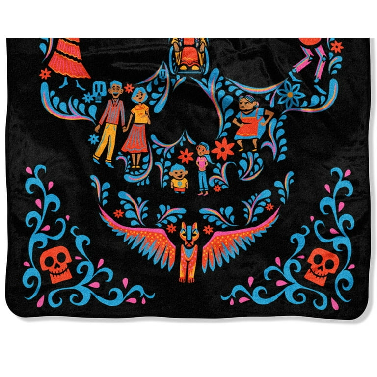 Disney Pixar Coco Family Tree Fleece Super Plush Throw Blanket 46 x 60 117cm x 152cm Walmart