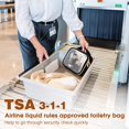 thumbnail image 2 of Bolsa de aseo Wedama aprobada por la TSA, paquete de 3, transparente con asas, 2 of 7