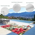 thumbnail image 3 of Christmas Poinsettia Outdoor Rug for Patio/Deck/Porch, Non-Slip Large Area Rug 5 x 7 Ft, Xmas Cardinal Pine Cone Branches Indoor Outdoor Rugs Washable Area Rugs, Reversible Camping Rug Carpet Runner, 3 of 8