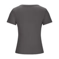 thumbnail image 5 of BVOFAR Women's Casual Short Sleeve Square Neck T-Shirts Summer Ribbed Knit Tops Solid Color Slim Fit Tee Shirts 2025, 5 of 5