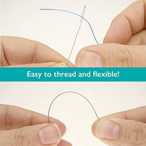 The Beadsmith Basic Elements Collapsible Eye Needles – 2.5 Inch Long – Flexible Twisted Wire – Large Eye, Easy to Thread – 50 Heavy Needles