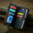 thumbnail image 5 of TECH CIRCLE Wallet Phone Case for Samsung Galaxy A12 5G (6.5") 2021 - Stylish Crossbody Phone Case with Shoulder/Wrist Straps, Lightweight PU Leather Cover with Card Slots & Pocket, Black, 5 of 9
