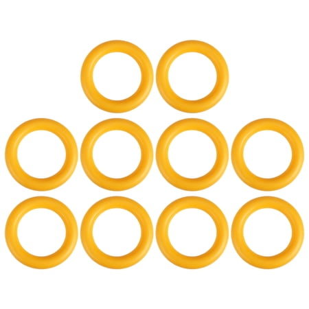 10pcs Colorful Toss Circle Ring Child Throwing Rings Plastic Throwing Circle Rings Hollow Circle Rings (Yellow)