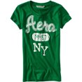 thumbnail image 1 of Aeropostale Aero 1987 Ny Painted Look Camiseta gráfica para mujer, verde, XS, 1 of 1