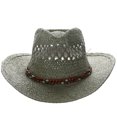 thumbnail image 2 of Panama Jack Drifter Sun Hat - Toyo Straw, 3 1/4" Shapeable Brim (Olive), 2 of 9