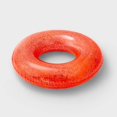 thumbnail image 1 of Sun Squad 36" Inflatable Glitter Swim Tube – Red Sparkle Pool Float Ring, Durable PVC Water Float for Ages 9+, 1 of 1