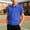 Blue, variant on Boys Cotton Polo Shirts- Summer Fashion Short Sleeve Casual Kids Performance Shirts Orange Size 10-12 Years