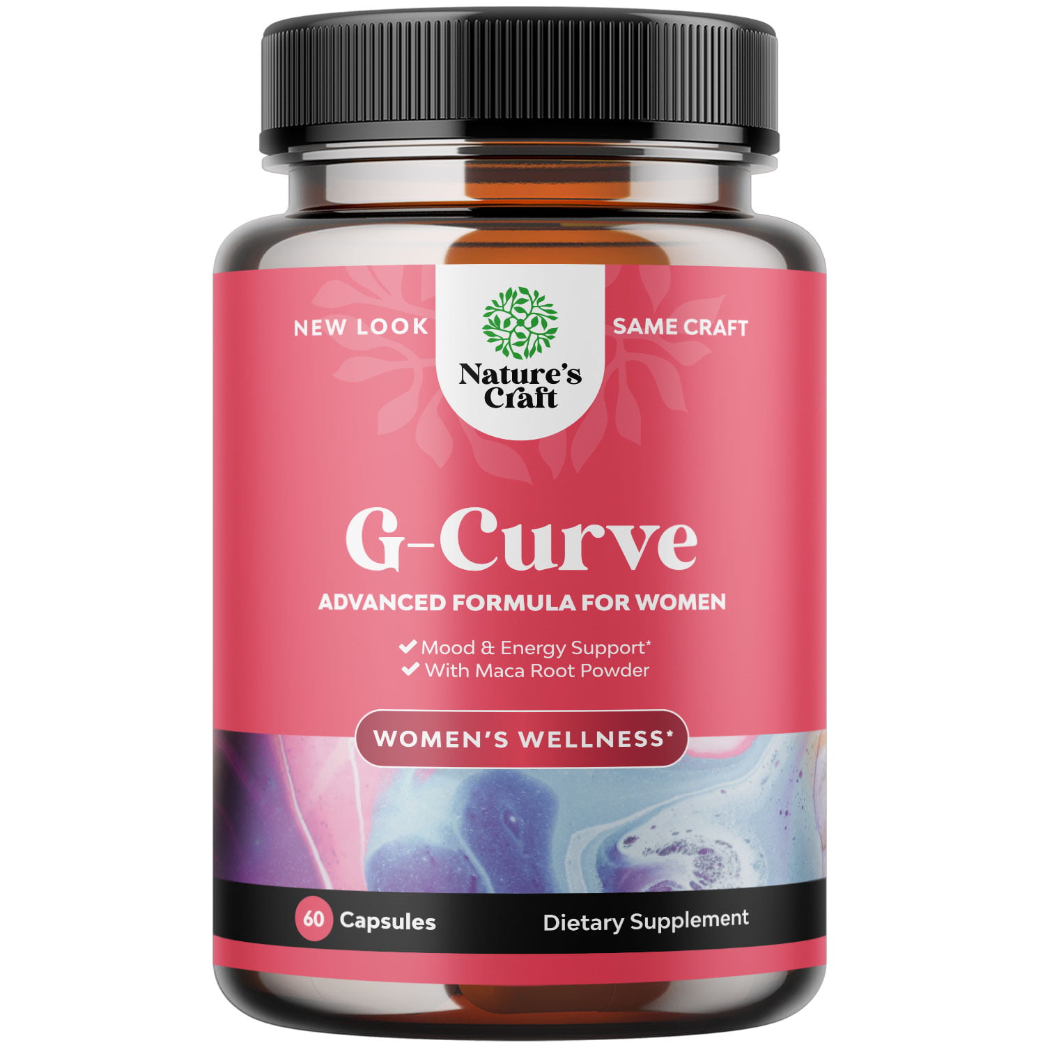 Butt Enhancer & Breast Enhancement Pills For Women With Horny Goat Weed - Natural Herbal Supplement - Natures Craft G-Curve 60ct Capsules