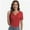 Red, variant on Womens Tops Crew Neck Summer Short Sleeve Casual Slim Fitted Tshirt