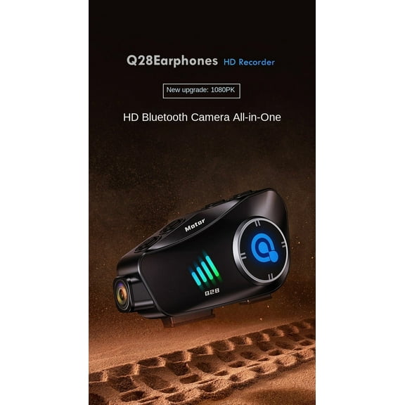 Q28 Helmet Bluetooth Headset Dash Cam HD Waterproof Motorcycle Helmet Headset Dash Cam