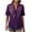 Purple, variant on Zekutng Womens Summer Tops Summer Embroidered Loose Casual Short Sleeved Top,Sizes S-2XL