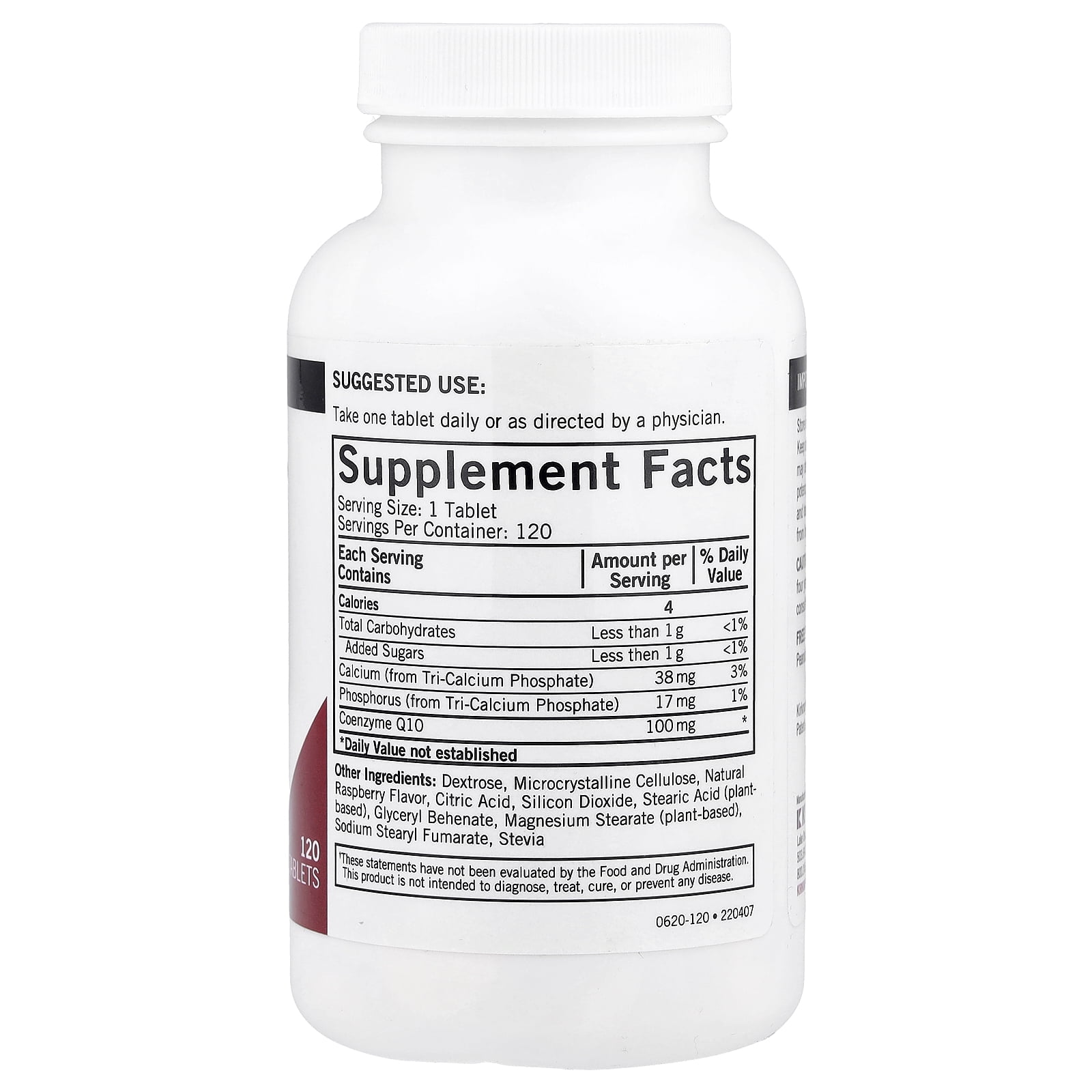 Kirkman Labs Chewable CoQ10, 120 Tablets