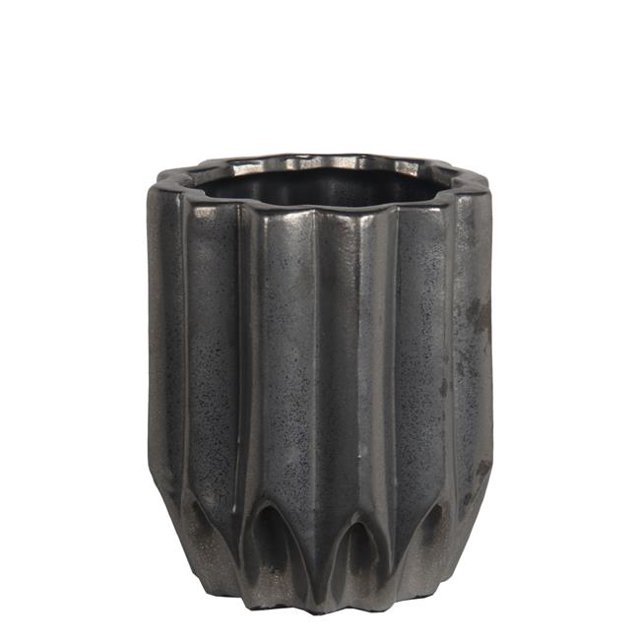 Privilege 20211 Large Ceramic Vase - Silver