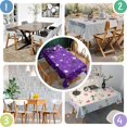 thumbnail image 2 of Purple Halloween Pattern Rectangle Tablecloth 60"x102",Waterproof Polyester Rectangle Table Cloth, Wipeable Spillproof Polyester Tablecloth for Dining, Camping, Indoor and Outdoor, 2 of 6