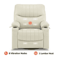 thumbnail image 3 of MCombo Power Recliner, Electric Swivel Glider Rocker Recliner Chair for Nursery with Vibration and Heat, USB Ports, Cup Holders and Pockets, Faux Leather 7785, 3 of 6