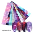 thumbnail image 2 of Waiimak 1 Second Nail Art Sticker 10Pcs/Set Galaxy Nail Sky Paper 20*4Cm Nail Sticker, 2 of 2