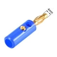 thumbnail image 3 of Uxcell 4mm Banana Speaker Cable Screw Plugs Connectors Blue Jack Connector 5 pack, 3 of 5