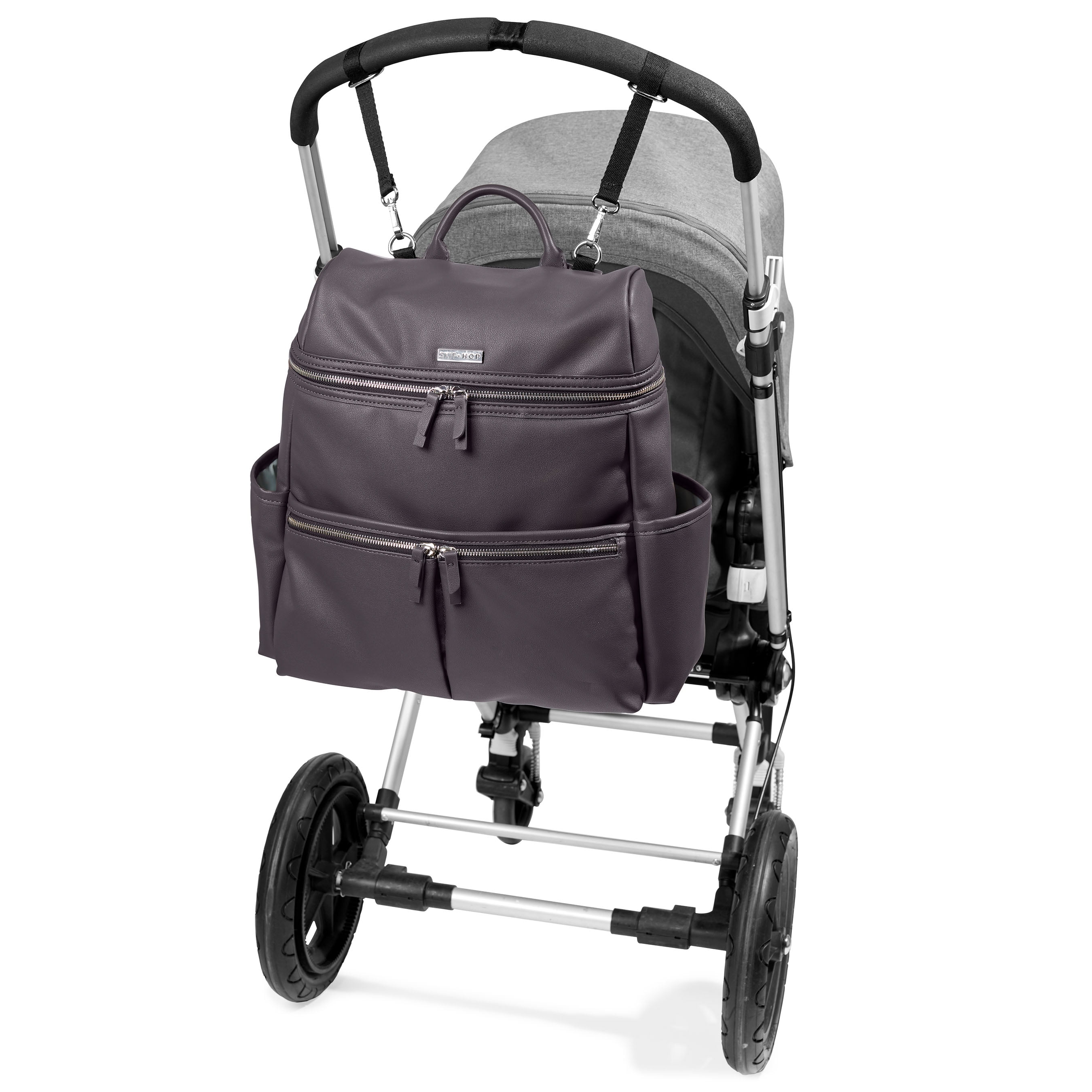 Skip Hop Flatiron Diaper Bag Backpack - Gray Raisin