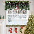 thumbnail image 4 of Valances for Windows Snowman Merry Christmas Rod Pocket Cafe Window Treatments Valance Curtains for Kitchen Bathroom Laundry Basement Windows 54"x18", 4 of 7