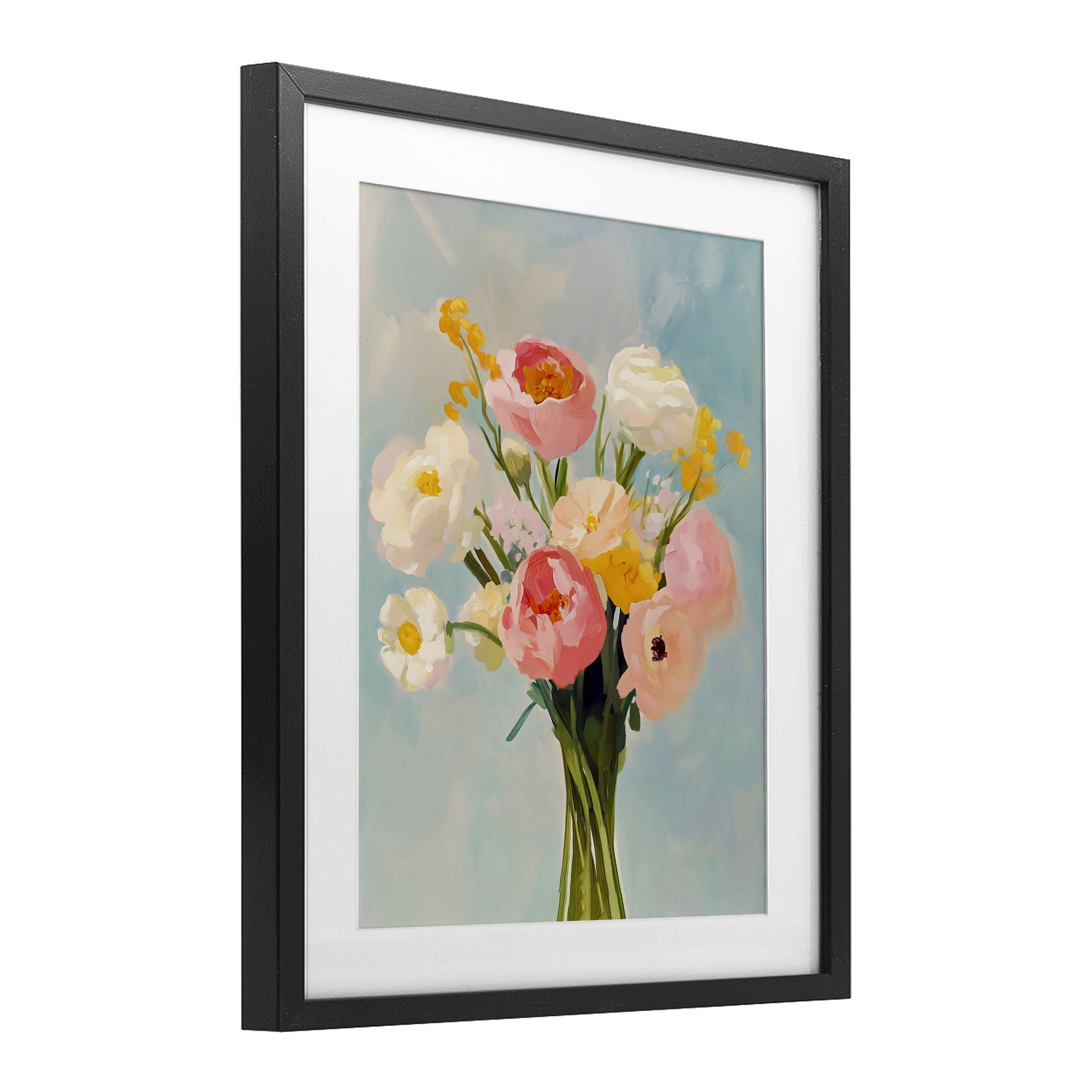 Stupell Industries Eclectic Floral Bouquet Black Framed Print Under Glass, design by The Prints Vibe