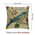 thumbnail image 4 of nygtbtfer Set of 2 Linen Throw Pillow Cover  Spring Vintage Watercolor Birds Flowers Green Plants Home Decor Pillowcase Square Cushion Cover for Sofa Bed Couch White, 4 of 7