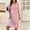 #189-Pink, variant on Warop Women's Modal Lounge Dress, Solid Color Round Neck with Pockets, Side Tie Waist for Home and Sleepwear
