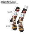thumbnail image 2 of Fotbe Rose Floral Skull Calcetas Divertidas Estampadas para Hombre y Mujer, Calcetas de Algodón hasta la Rodilla para Caminar, Correr, Enfermería y Embarazo, 2 of 6