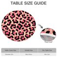 thumbnail image 6 of Pink and Black Of Leopard Print Round Fitted Tablecloth with Elastic Edge,Dining Table Cover Waterproof,Outdoor Round Tablecloth for Camping,Dining,Indoor and Outdoor, 6 of 7