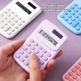 thumbnail image 3 of Small Solar Calculator Portable Calculator Cute 8 Digits LCD Electronic Calculator Home Office Primary School Teaching Supplies, 3 of 9