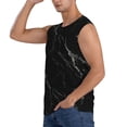 thumbnail image 3 of Easygdp Black Marble Texture Abstract Men's Breathable Tank Tops Sleeveless Sporty T Shirts for Basketball, Mountaineering, Bodybuilding -XX-Large, 3 of 8
