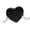 Black, variant on Elegant Heart Shape Evening Bag Women's Crossbody Purse PU Leather Handbag With Chain Shoulder Strap for Daily Use