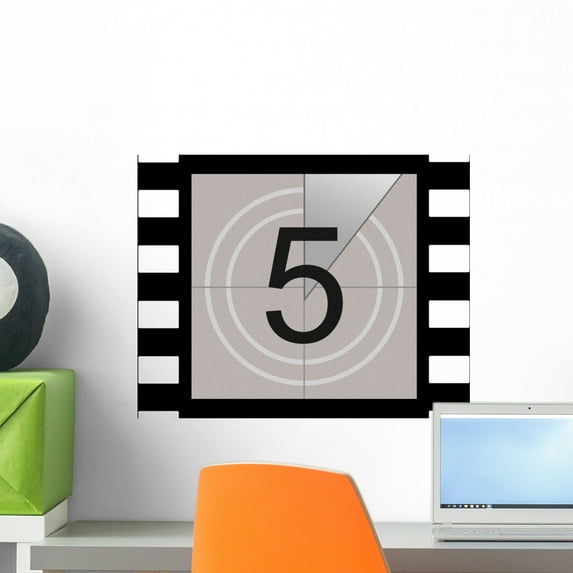 Five Film Countdown Wall Decal by Wallmonkeys Peel and Stick Graphic (18 in W x 14 in H) WM323499