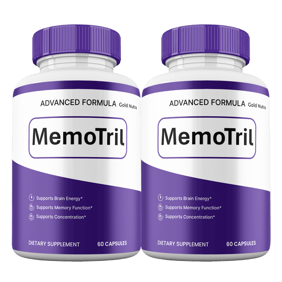 MemoTril Capsules, Advanced Maximum Strength Pills Cognitive and Brain, Memotril Supplement (2 Pack)