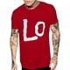 thumbnail image 2 of Conjunto de camisas a juego para parejas, camiseta con estampado de letras para hombres y mujeres, blusa, Tops, ropa de San Valentín Rojo Verde, 2 of 5