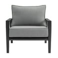 thumbnail image 5 of Grand 4 Piece Black Aluminum Outdoor Seating Set with Dark Gray Cushions, 5 of 8