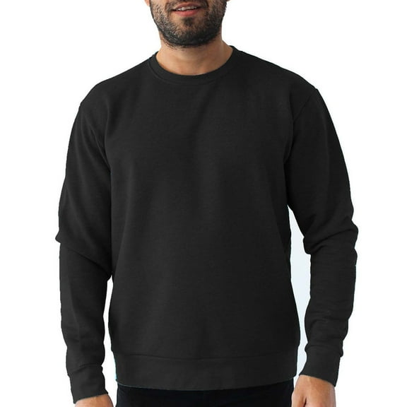 Gildan Men's Heavy Blend Fleece Crewneck Sweatshirt Pullover Fleece in Black up to Size S
