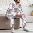 thumbnail image 5 of Balery Cartoon Poodle Dog Pijama para Hombre de Dos Piezas con Manga Larga, Conjunto de Dormir y Descanso Suave con Bolsillos-XX-Large, 5 of 5